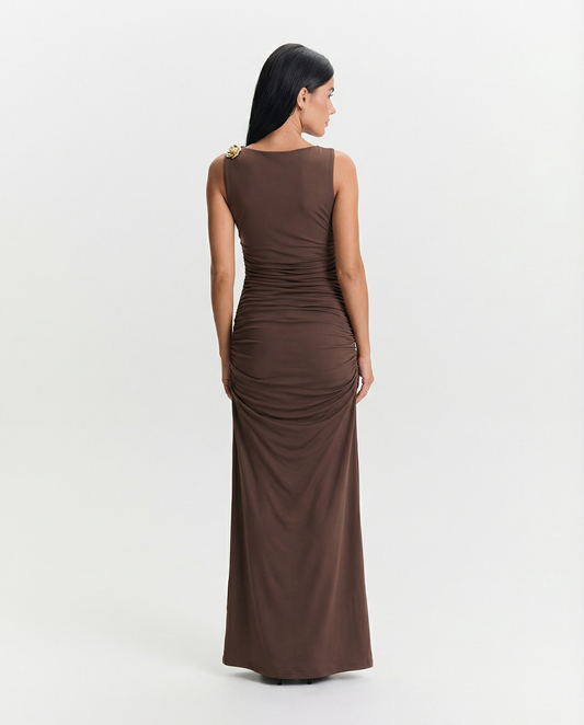 Sable | Elegant Ruched Maxi Dress