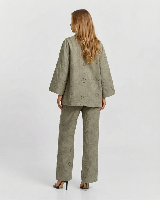 Ivy | Textured Sage Green Suit
