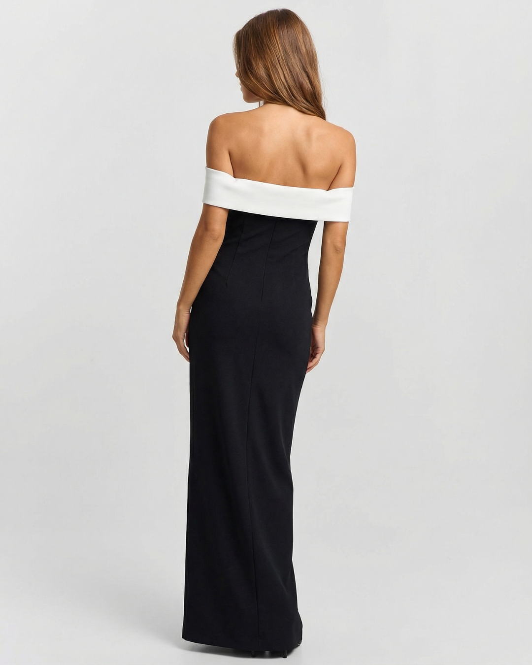 Sara | Elegant Strapless Maxi Dress Black