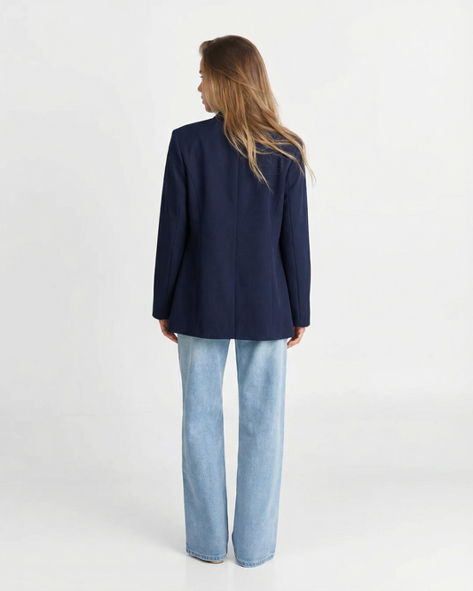 Margot | Double Breasted Blazer Navy Long Sleeve Tailored