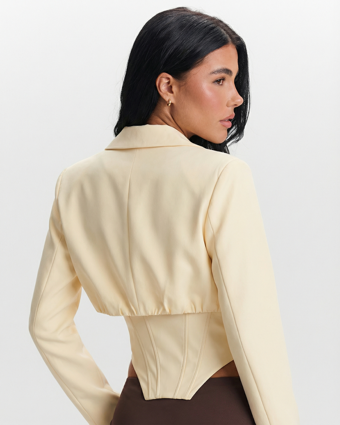 Florence | Yellow Corset & Cropped Blazer Set