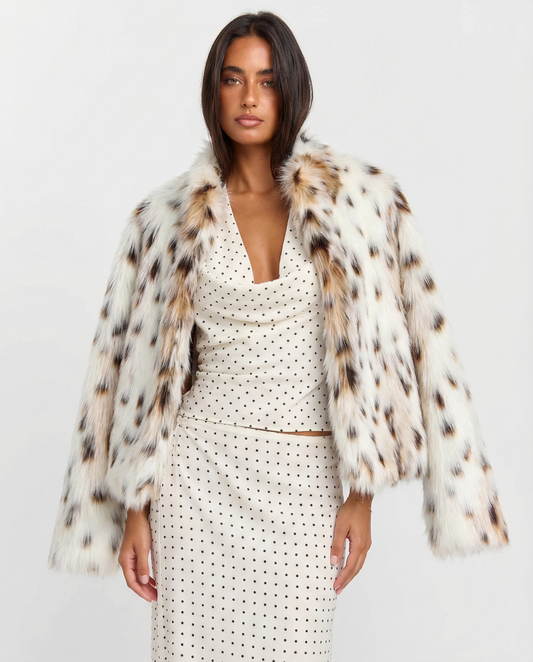 Ria | Cropped Faux Fur Jacket