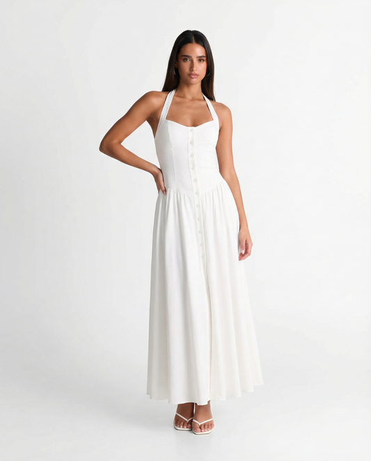 Hazel | Summer Button Down Maxi Dress
