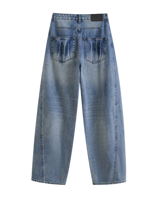 Margot | High Waisted Wide Leg Jeans Light Blue Vintage Wash