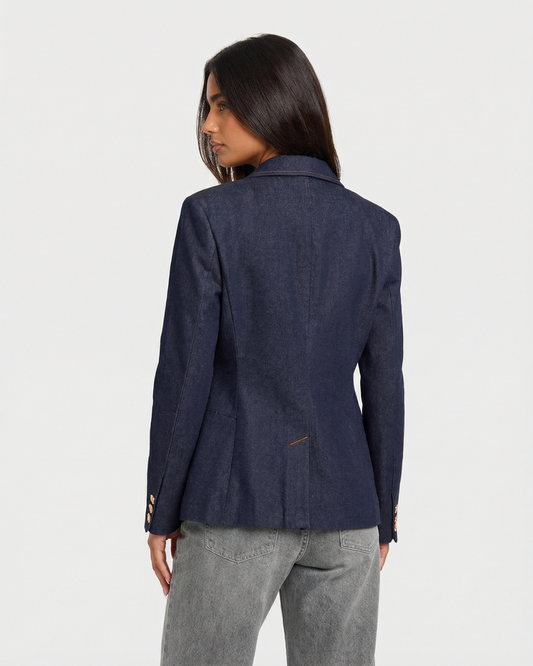 Dani | Casual Denim Blazer Dark Blue
