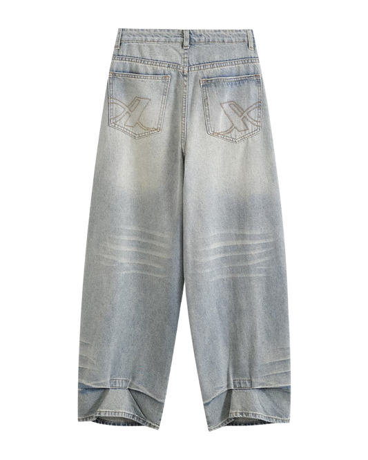 Thea | Vintage Wide Leg Jeans Light Wash High Waisted