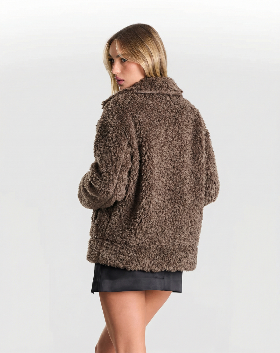 Iris | Winter Teddy Coat Brown