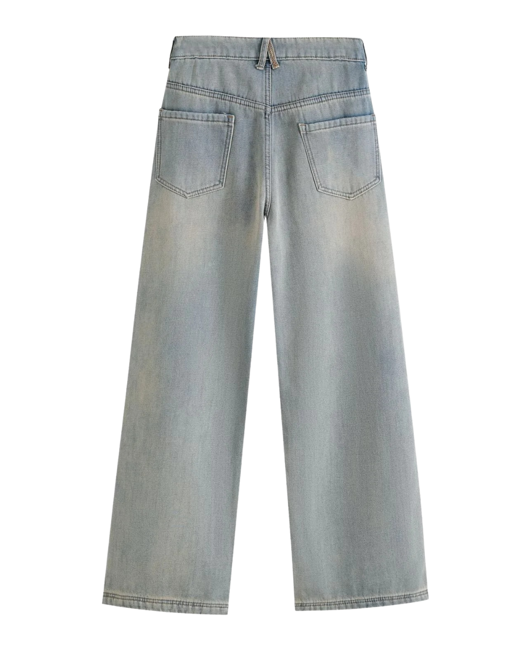 Vera | Wide Leg Light Wash Jeans High Waisted Vintage Faded