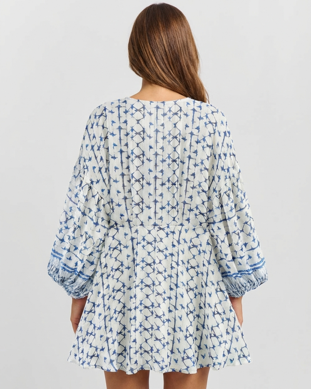 Lyla | Summer Printed Mini Dress Blue