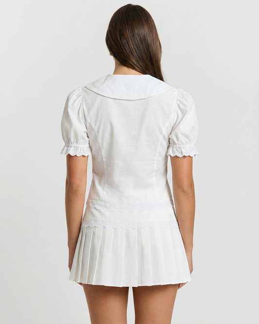 Daisy | White Puff Sleeve Co-ord