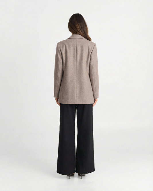 Margot | Oversized Wool Blazer Beige