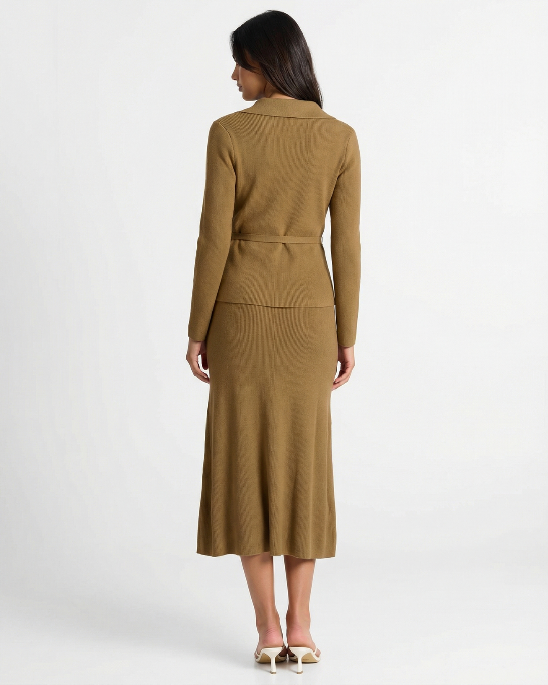 Sienna | Elegant Knit Belted Midi Co-ord