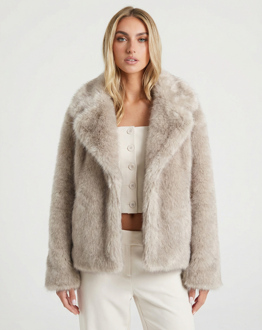 Freya | Winter Faux Fur Coat Fluffy