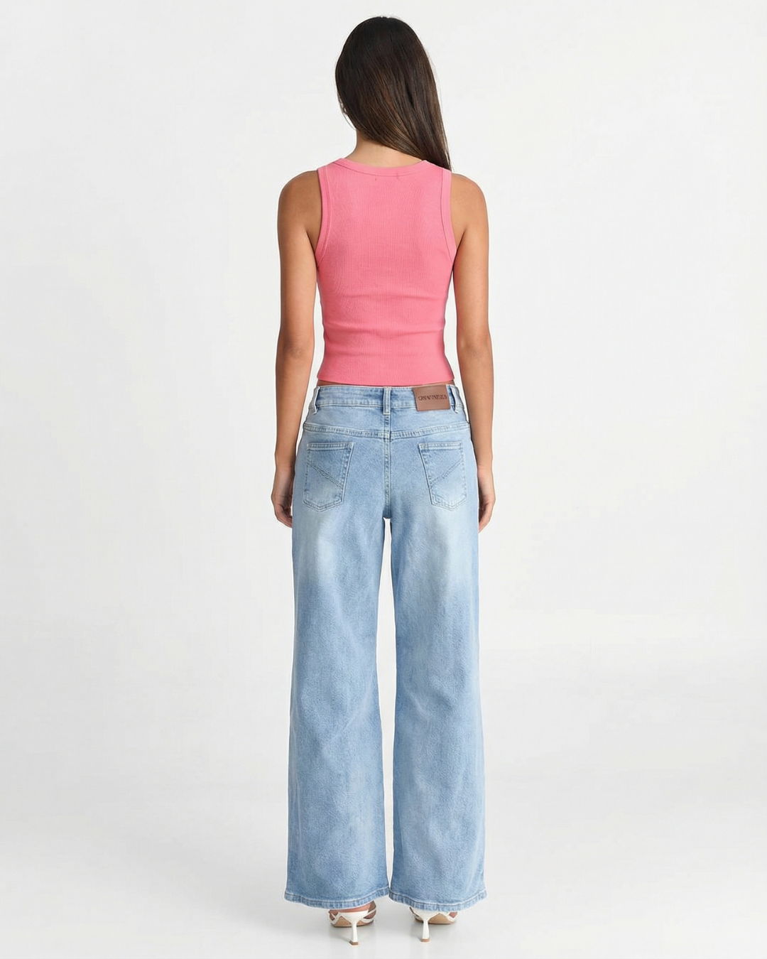 Sage | Summer Tank Top Pink Ribbed Sleeveless Fitted