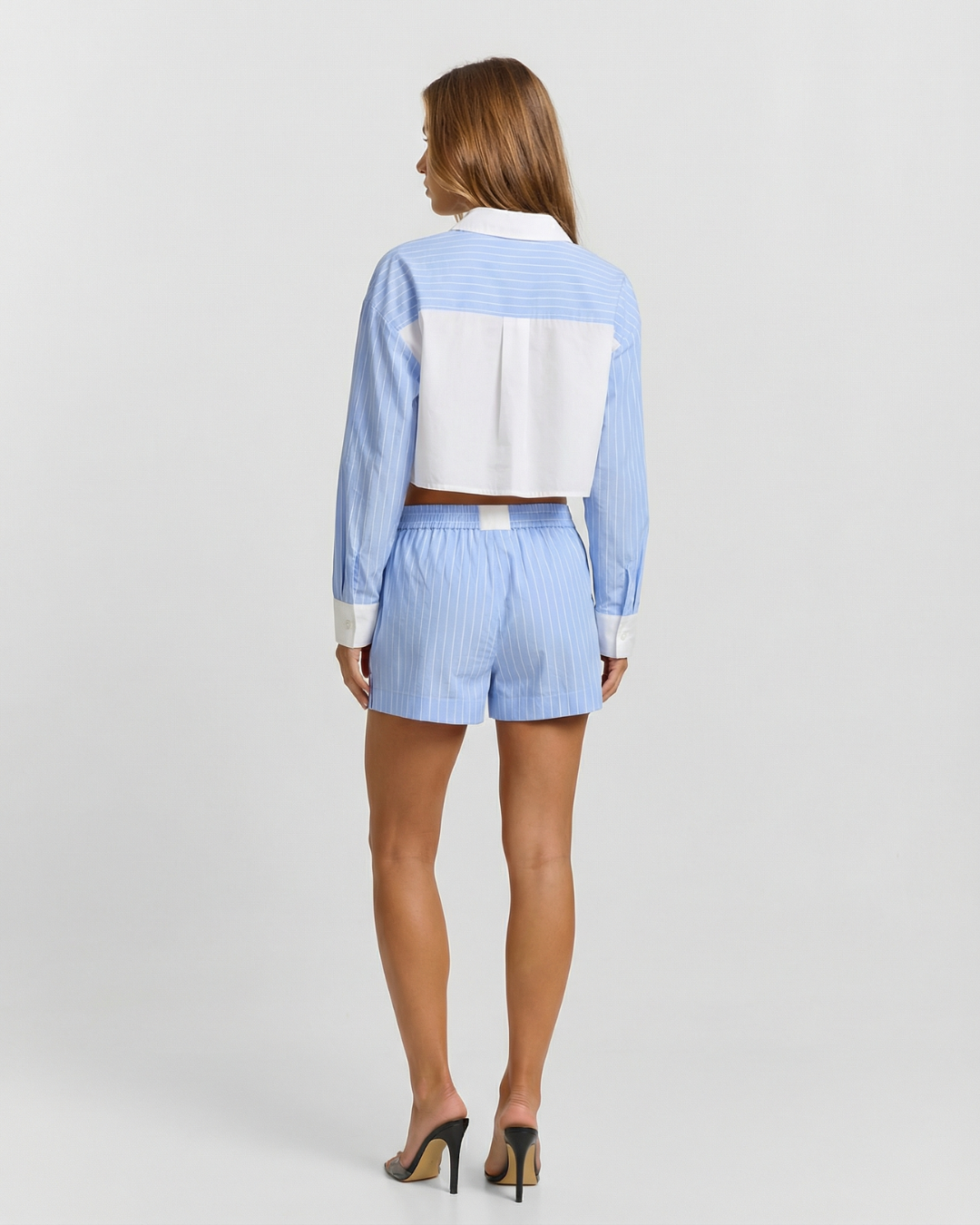 Isla | Striped Cotton Shorts Co-ord Set