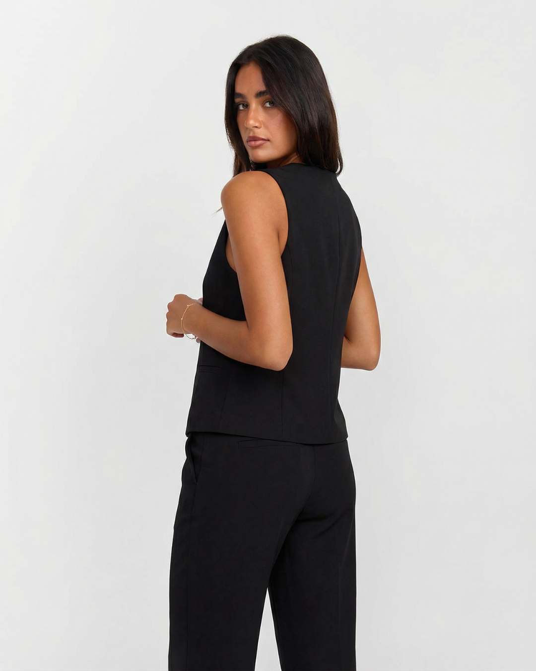 Victoria | Black Sleek Asymmetric Co-ord Set