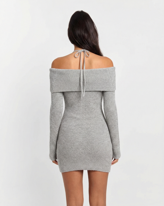 Neve | Winter Bardot Jumper Dress