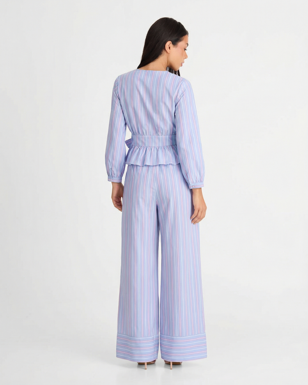 Willow |  Striped Tie Front Wide Leg Set
