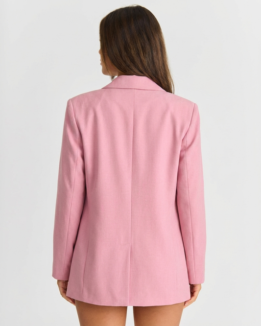 Fleur | Oversized Blazer Pink Single Breasted