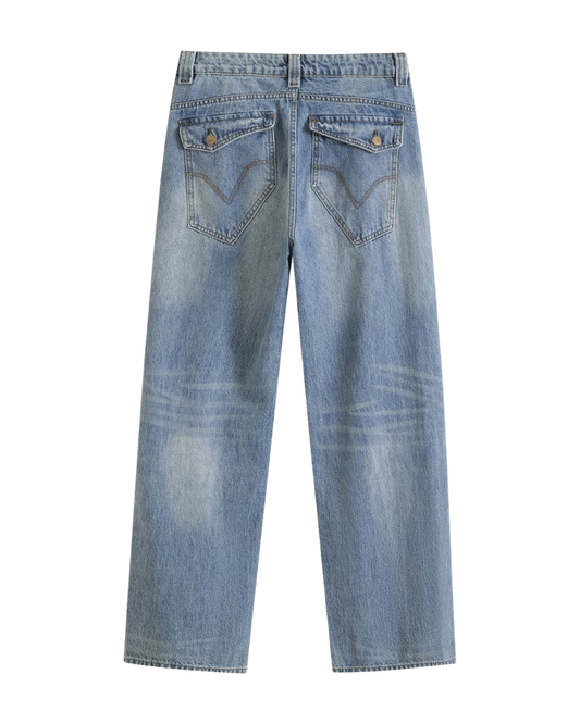 Zoe | Wide Leg Jeans Light Blue High Waisted