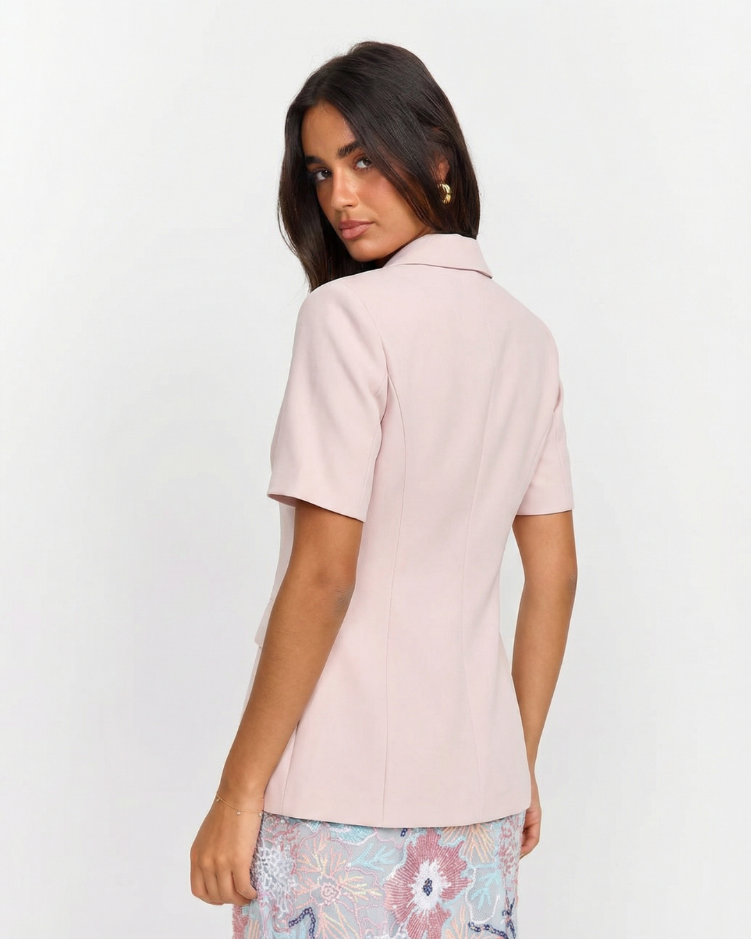 Fleur | Summer Short Sleeve Pink Blazer