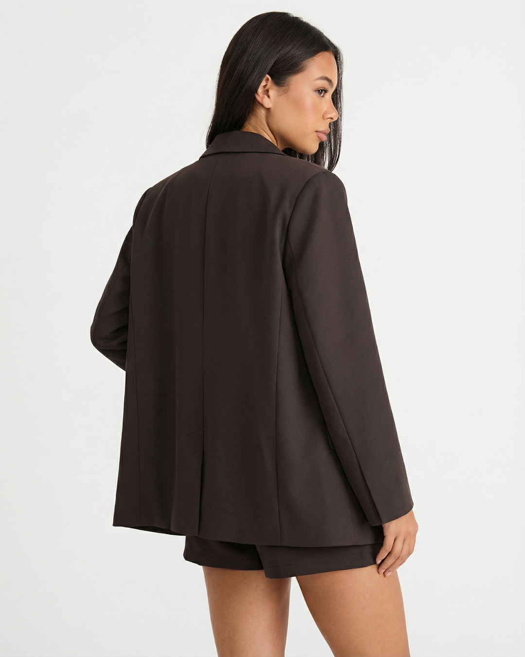 Freya | Chocolate Brown Blazer Shorts Co-ord
