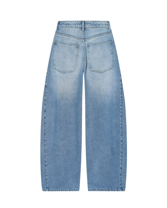 Neve | High Waisted Wide Leg Jeans Light Blue Vintage