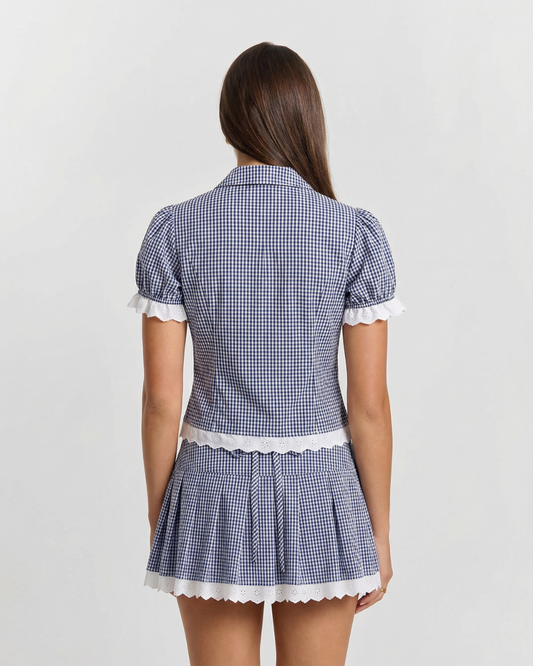 Daisy | Blue Mini Skirt Co-ord