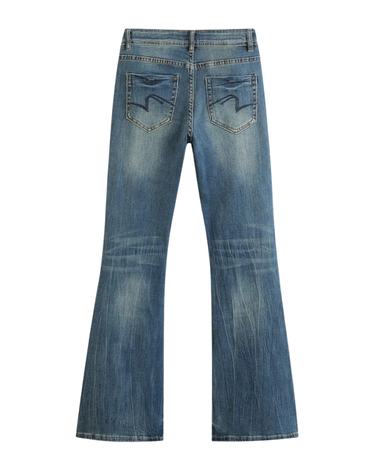 Lexi | High Waisted Wide Leg Jeans Light Wash Vintage Faded