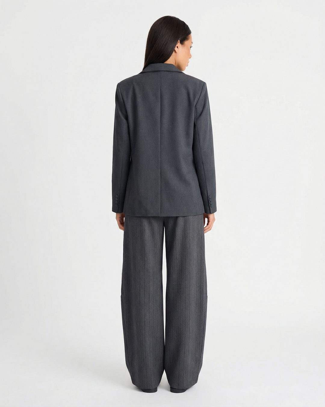 Sloane | Grey Wide Leg Trouser Suit