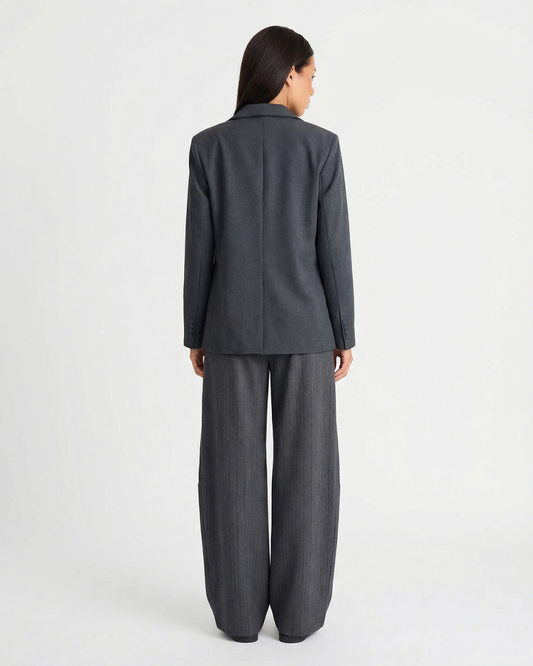 Sloane | Grey Wide Leg Trouser Suit