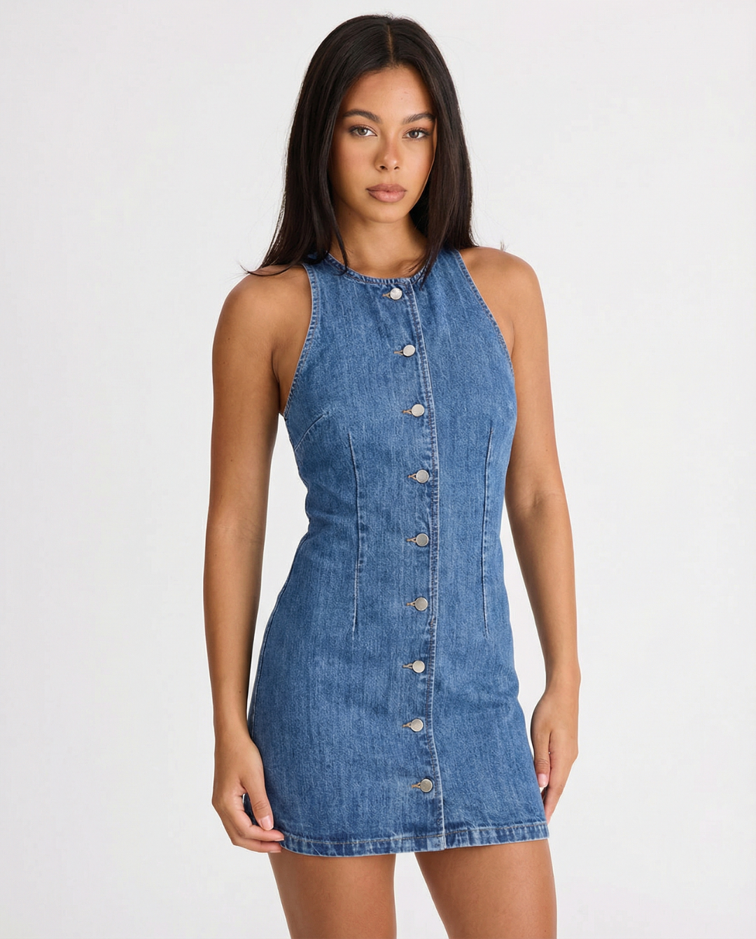 Bea | Casual Denim Mini Dress Blue