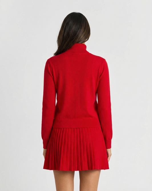 Ruby | Knit Pleated Skirt Co-ord
