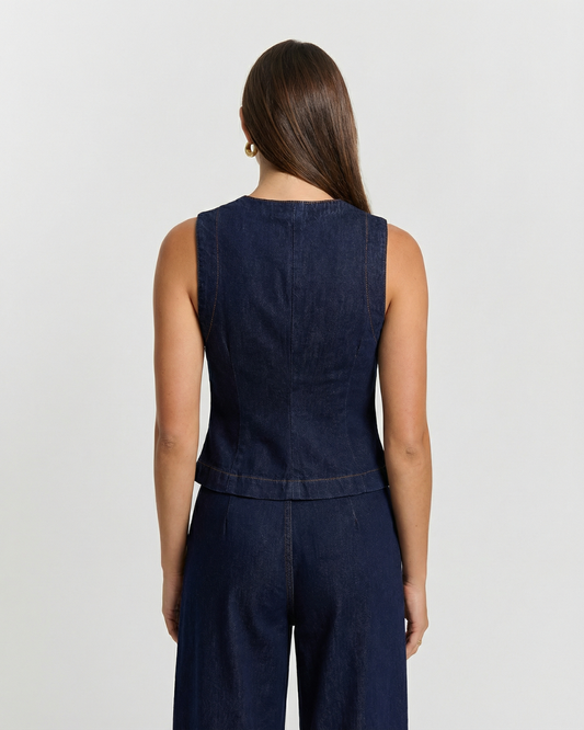 Mila | Denim Waistcoat & Jeans Co-ord