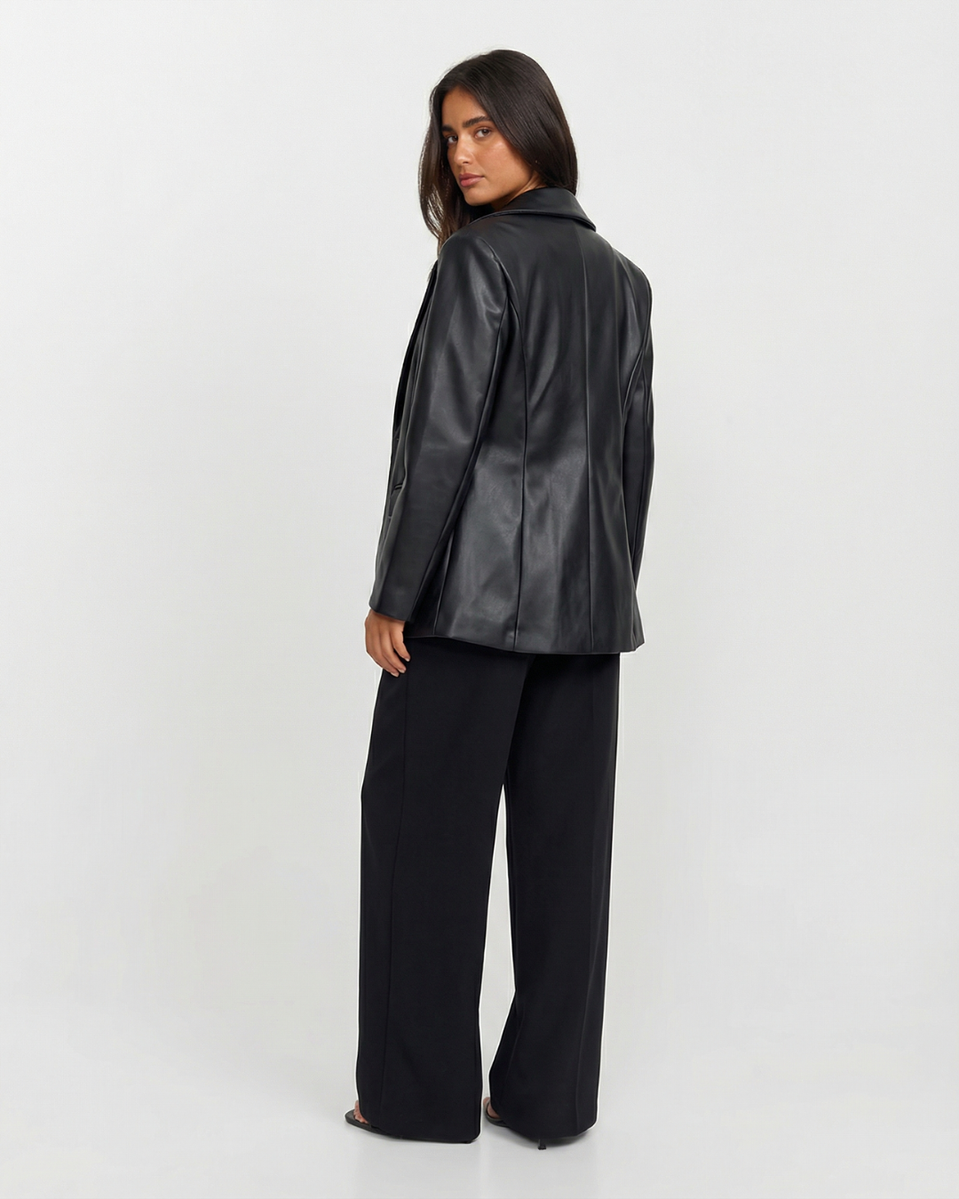 Lyla | Smart Casual Faux Leather Blazer