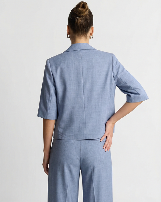 Skye | Short Sleeve Co Ord Set Blue