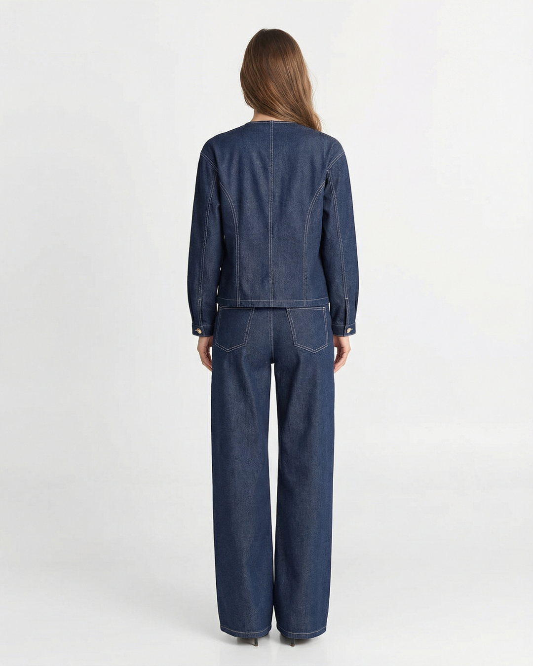 Saskia | Denim Jacket & Wide Leg Jeans Co-ord