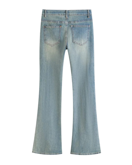 Margot | High Waisted Flared Jeans Light Blue Faded