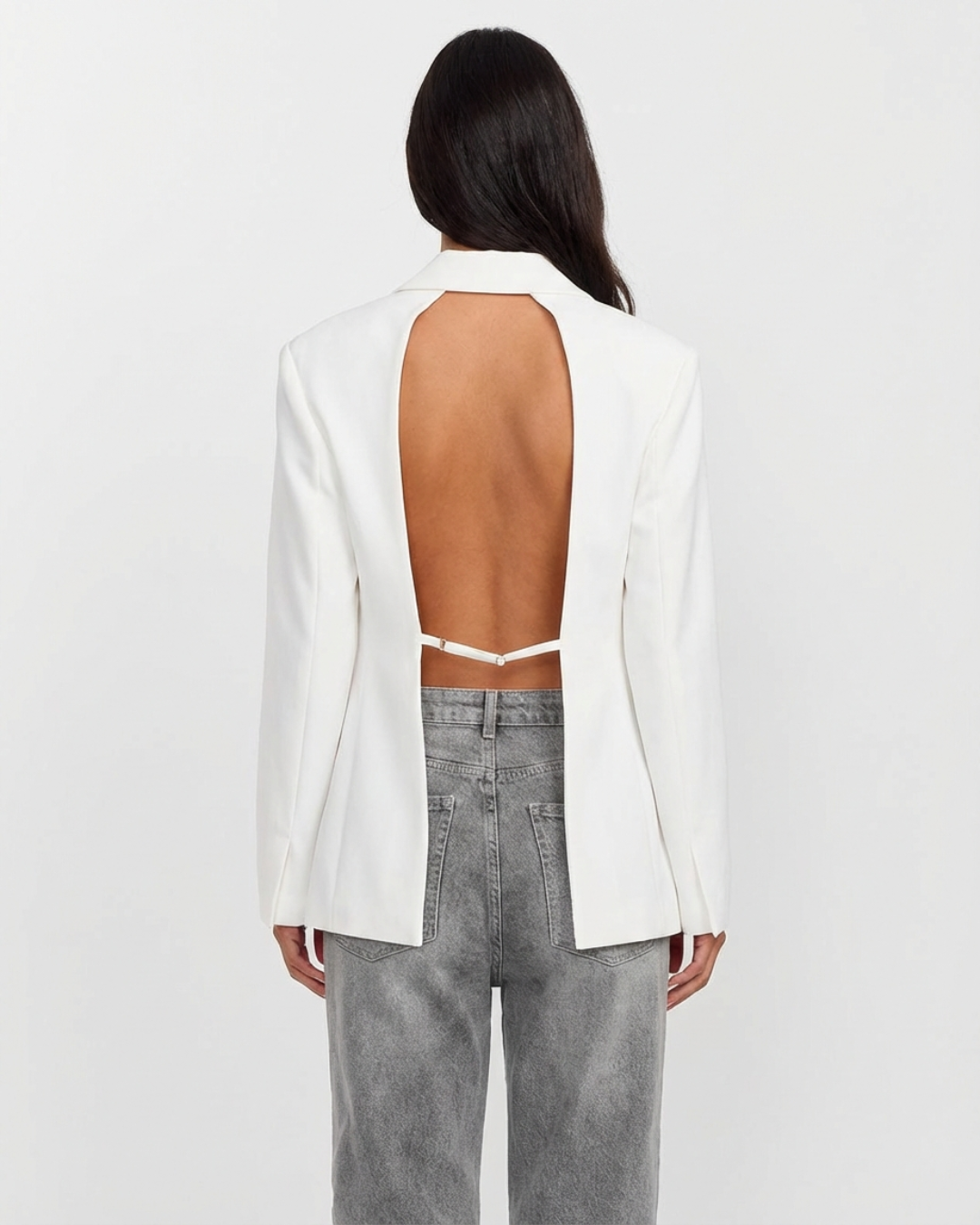 Vera | Oversized White Blazer Double Breasted
