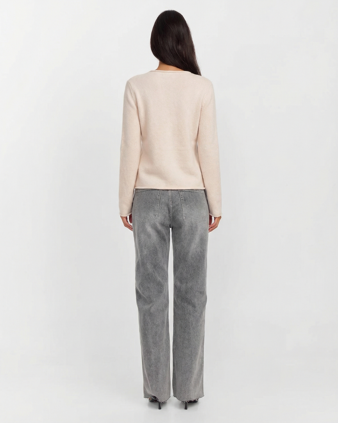 Liv | Cream Blouse Long Sleeve Oversized Cotton Relaxed Fit