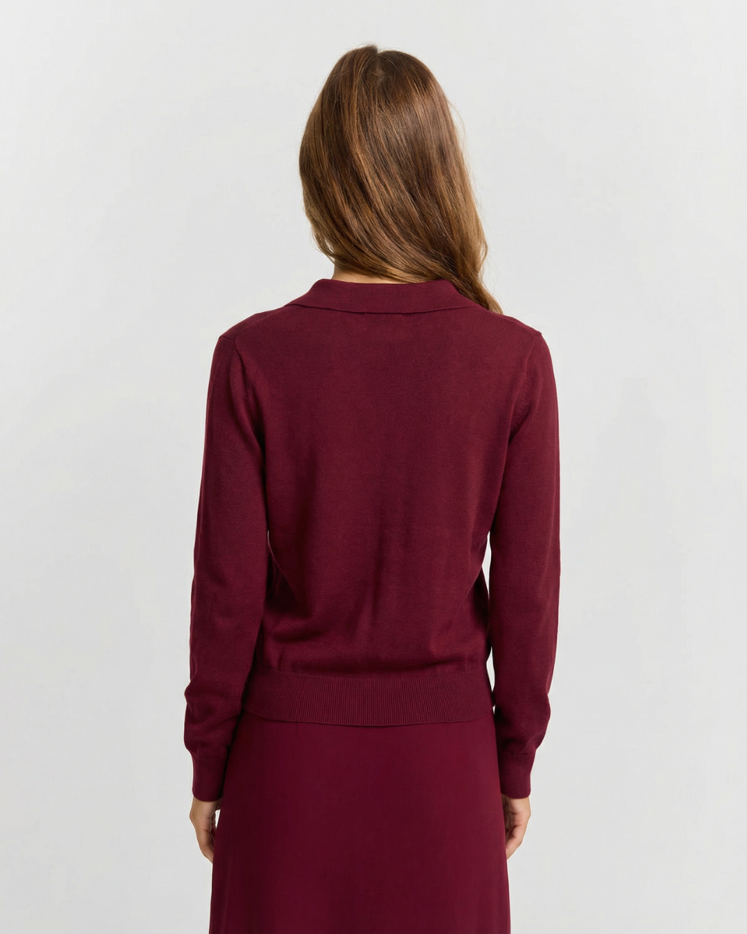 Ruby | Sophisticated Knit Long Sleeve Polo Jumper