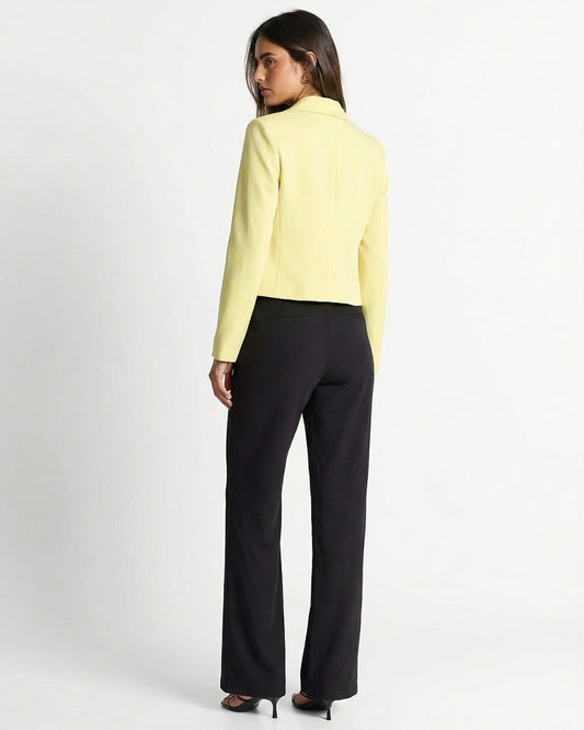 Maren | Summer Cropped Blazer Yellow