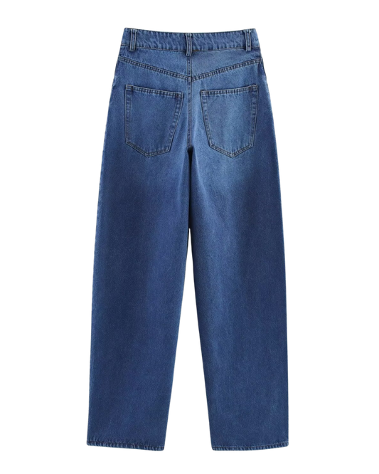 Margot | Wide Leg Jeans Blue High Waisted Straight Leg