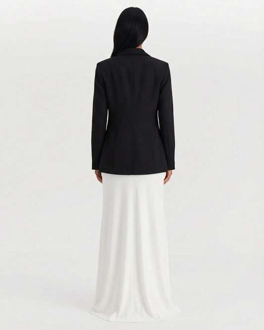 Vera | Oversized Black Blazer Double Breasted