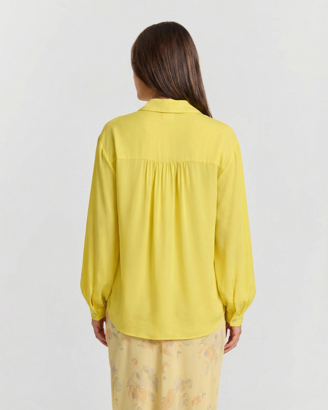 Cleo | Elegant Tie Neck Blouse Yellow