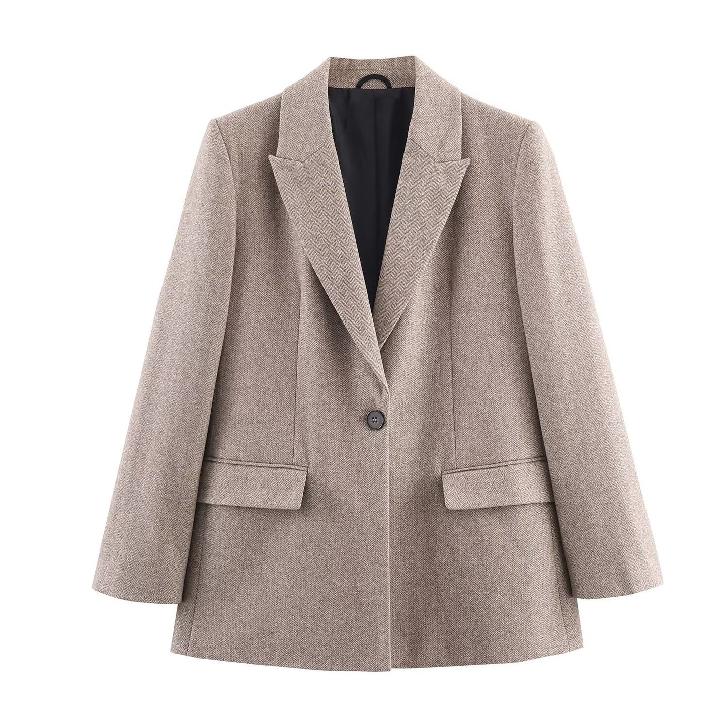 Wren | Winter Beige Blazer Wool Look