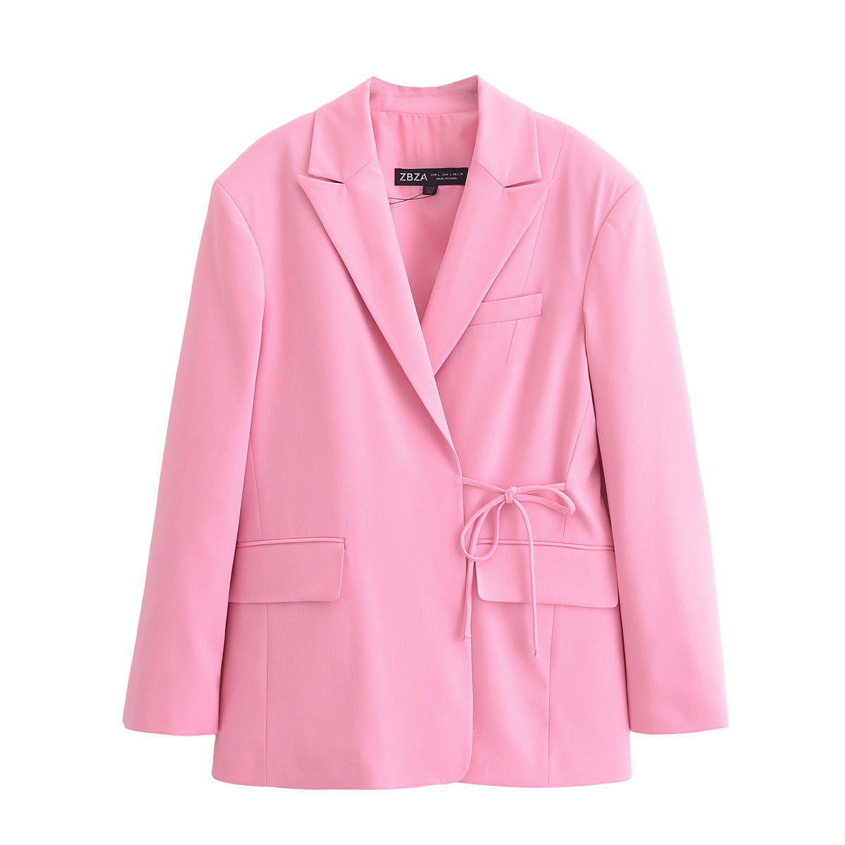 Cora | Summer Tie Waist Pink Blazer