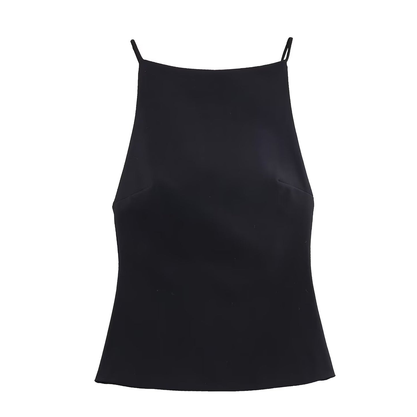 Viola | Square Neck Cami Top Black Sleeveless Fitted