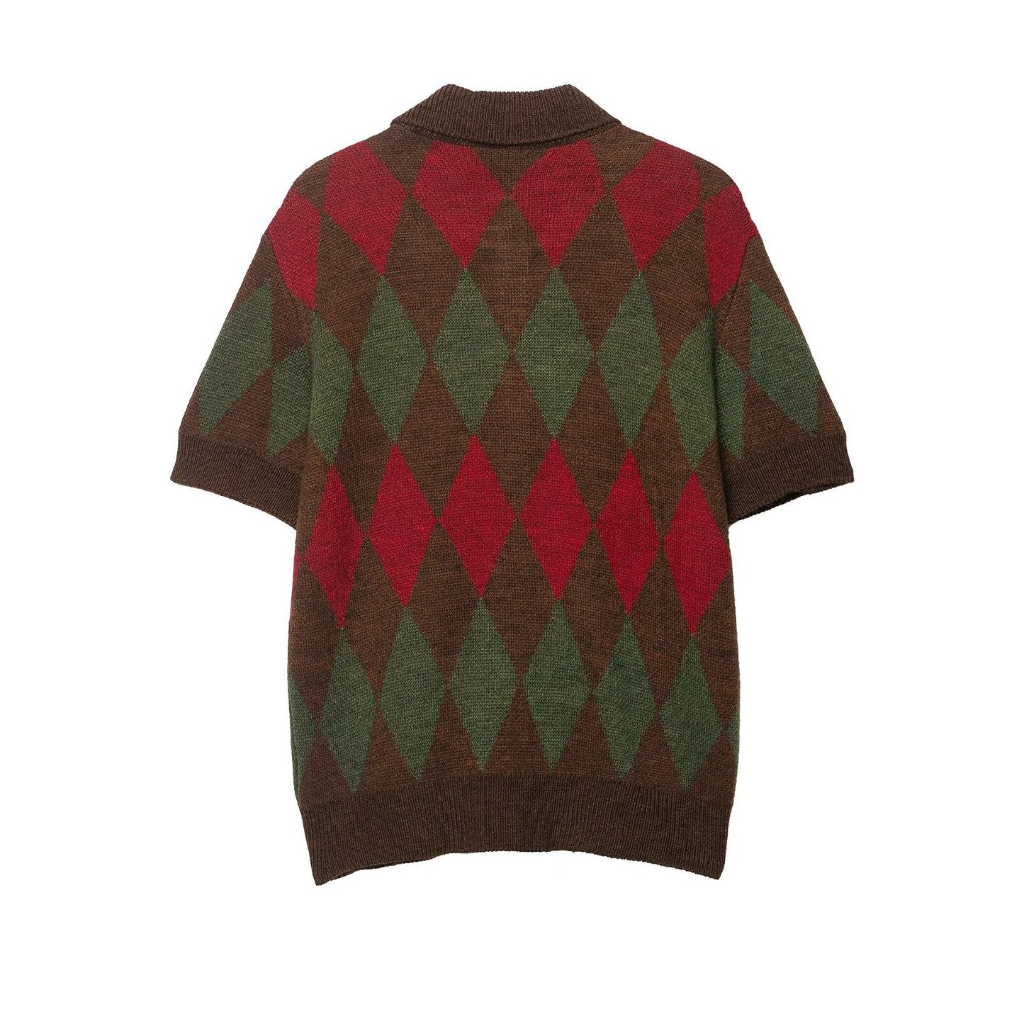 Eleanor | Brown Heritage Argyle Knit Cardigan