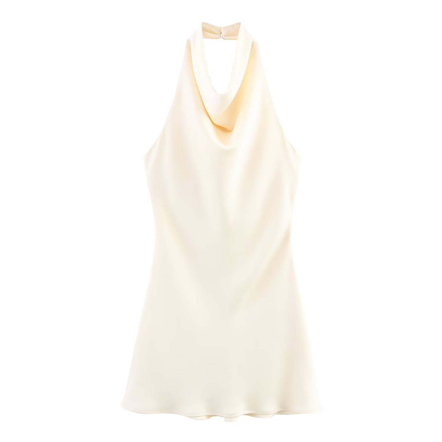 Nell | Elegant Satin Halter Neck Mini Dress